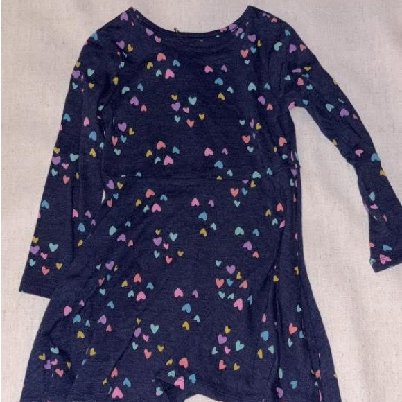 Heart Patterned Kids Dress